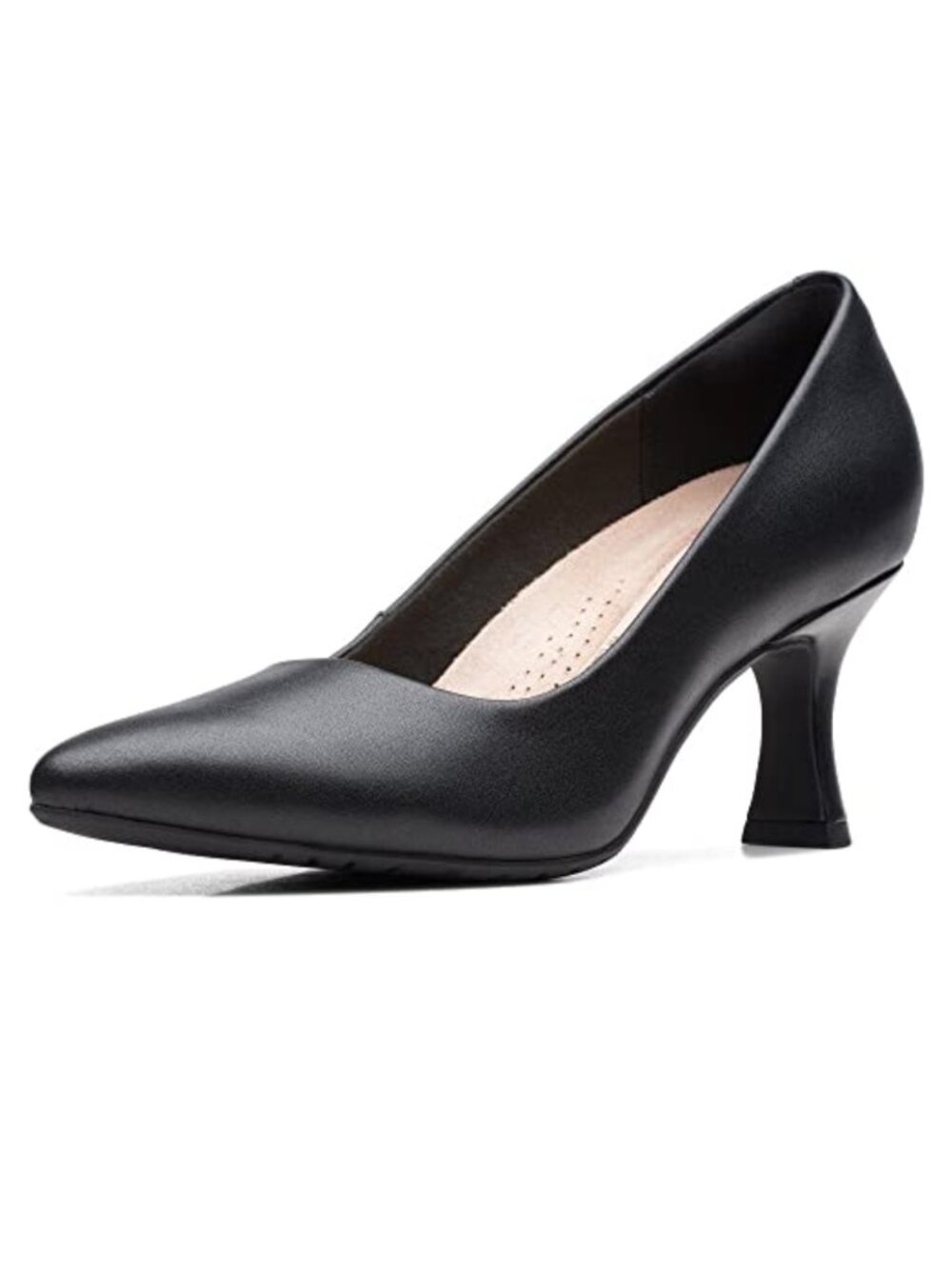 Kitten Heel Pointed Toe Pull-On Pump with Comfort Foam Footbed